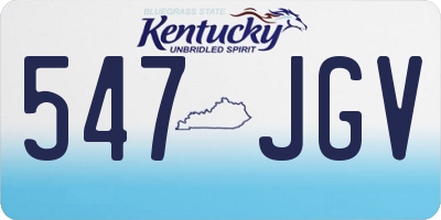 KY license plate 547JGV