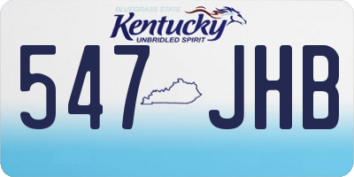 KY license plate 547JHB