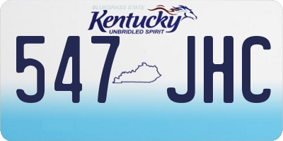 KY license plate 547JHC