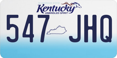 KY license plate 547JHQ