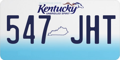 KY license plate 547JHT