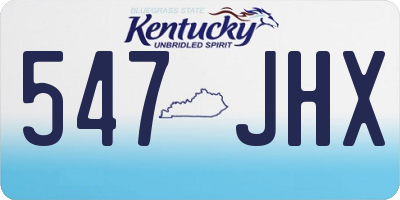 KY license plate 547JHX