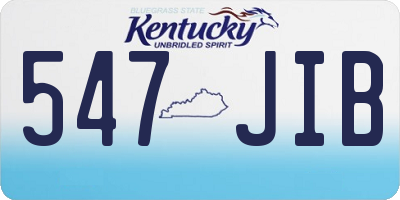 KY license plate 547JIB