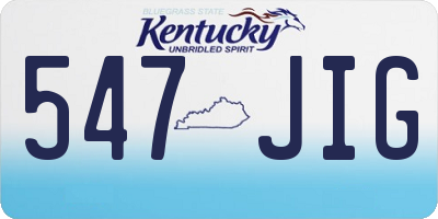 KY license plate 547JIG