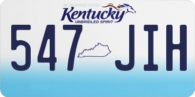KY license plate 547JIH
