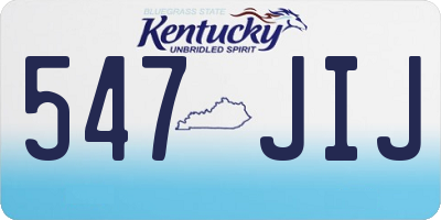 KY license plate 547JIJ