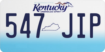 KY license plate 547JIP