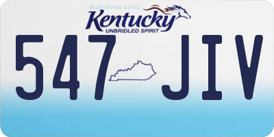 KY license plate 547JIV