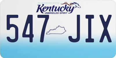 KY license plate 547JIX