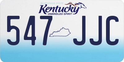 KY license plate 547JJC
