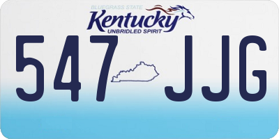 KY license plate 547JJG