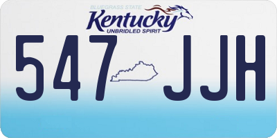 KY license plate 547JJH