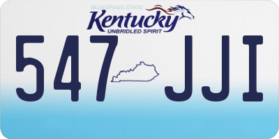 KY license plate 547JJI
