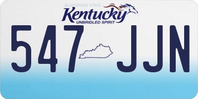 KY license plate 547JJN