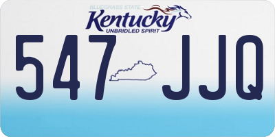 KY license plate 547JJQ
