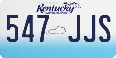 KY license plate 547JJS