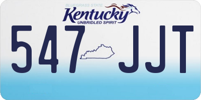 KY license plate 547JJT