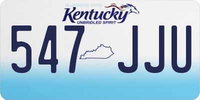 KY license plate 547JJU