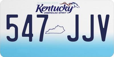 KY license plate 547JJV