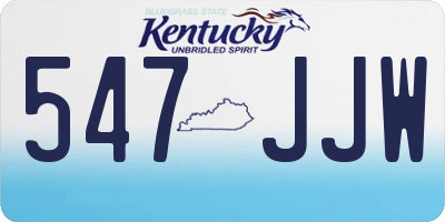 KY license plate 547JJW