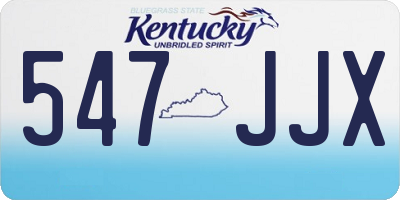 KY license plate 547JJX