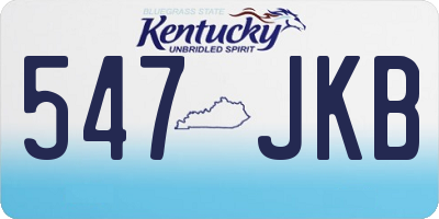 KY license plate 547JKB