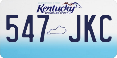 KY license plate 547JKC