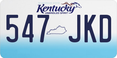KY license plate 547JKD