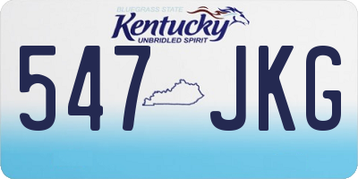 KY license plate 547JKG