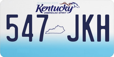 KY license plate 547JKH