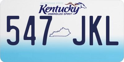 KY license plate 547JKL