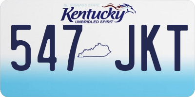 KY license plate 547JKT