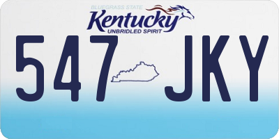 KY license plate 547JKY