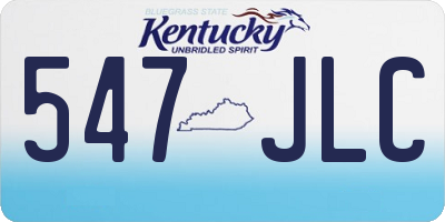 KY license plate 547JLC