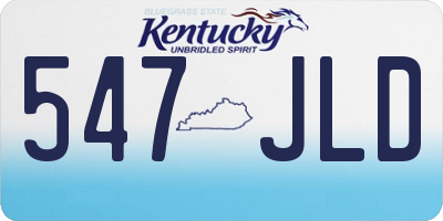 KY license plate 547JLD