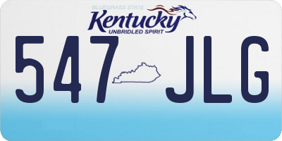 KY license plate 547JLG