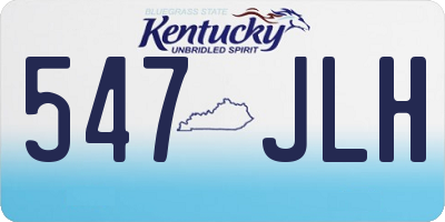 KY license plate 547JLH