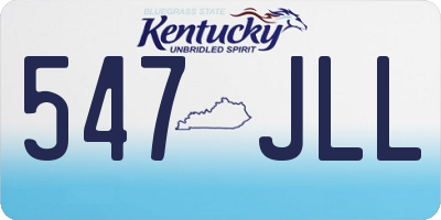 KY license plate 547JLL