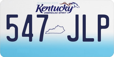 KY license plate 547JLP