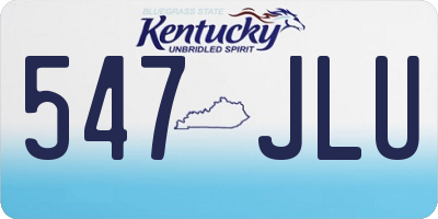 KY license plate 547JLU