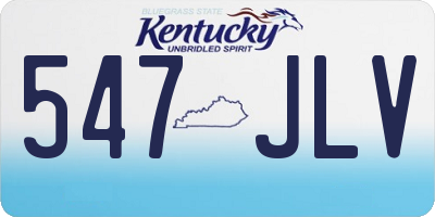 KY license plate 547JLV