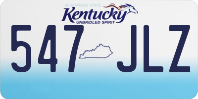 KY license plate 547JLZ