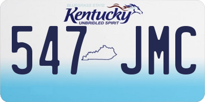 KY license plate 547JMC