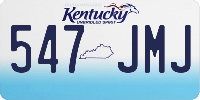 KY license plate 547JMJ