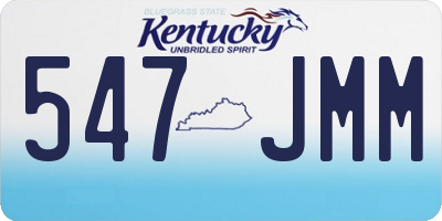 KY license plate 547JMM