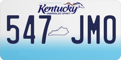 KY license plate 547JMO