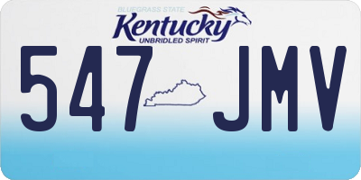 KY license plate 547JMV