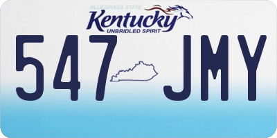 KY license plate 547JMY