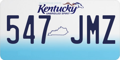 KY license plate 547JMZ