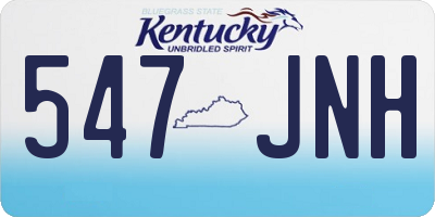 KY license plate 547JNH